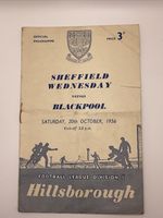 Sheffield Wednesday v Blackpool;  20th October 1956