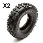 2 x Tyre 4.10-6 Off Road Knobbly Tread Midi Moto Quad Bike ATV 6 Inch Rim 410-6