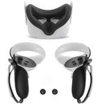 VR Touch Controller Grip Covers Adjustable Hand Strap Sweatproof Black Pair