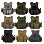 Tactical Vest MOLLE Plate Carrier Airsoft Military Combat Pouches 92–125cm UK