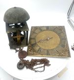 Rare Antique Bird Cage Longcase Movement - Reading Comes With Dial C1750