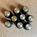 set of 9x Vintage  1970's Bulgin amplifier control knobs 1/4" D shaft