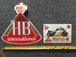 HB SUZUKI RACING Motorbike Motorcycle Racing Franco Uncini Original STICKERS x2