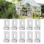 10X Base Clips Hook Fixings Attaches Aluminium Greenhouses Fixture AA.