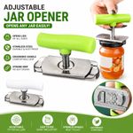 Stainless Steel Jar Opener Adjustable Easy Twist Off Bottle Can Lid Remover UK