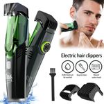 Professional Men Hair Clippers Cordless Beard Trimmer with Vacuum Box Wet & Dry