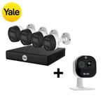Yale CCTV HD1080 Smart Motion 4 Camera/ 8 Channel 1TB Kit PLUS All-in-One Camera