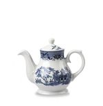 CHURCHILL 15oz TEA/COFFEE POT BLUE WILLOW SANDRINGHAM