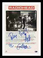 RADIOHEAD ENTIRE BAND AUTOGRAPHED SIGNED & FRAMED PHOTO PRINT