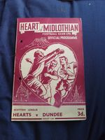 Hearts (Heart Of Midlothian) v Dundee 31st January 1953 Pin Holes 