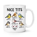 Personalised Nice Tit s Birds 10oz Mug Cup Valentines Girlfriend Wife Blue Love