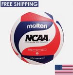 Molten V5M5000-3N Flistatec NCAA Volleyball - Red/White/Blue- PU Microfiber Ball