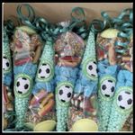 x10 Pre Filled Large Sweet Cones WITH Personalised Sticker  ANY THEME AVAILABLE