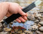 Rodmaker 247 TREK 6'6" 2/3wt 8pc Travel Fly Rod Blank – UNI S Glass – BLACK