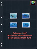 $4.50 Scott Value - 2007 BAHAMAS Beaked Whales Caribbean Sea CV MNH NH UMM