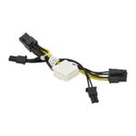 Supermicro CBL-PWEX-1040 8-Pin EPS to 2x6+2 Pin PCIe GPU Cable 2/5in