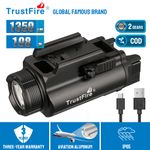 Trustfire GM35 1350 Lumen Tactical LED Pistol Light Glock Picatinny Gun Torch UK