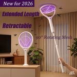 Bug Zapper Racket Electric Fly Swatter Mosquito Bat Wasp Insect Pest Killer