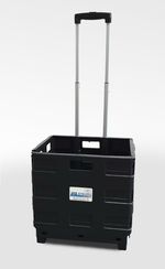 LEISURE DIRECT 40KG FOLDING HEAVY DUTY SHOPPING BOOT CART CRATE TROLLEY WHEELS