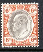 Transvaal  Stamp 1902  SG 250 6d Black and Orange Brown Unmounted Mint MNH