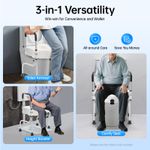 Toilet Seat Riser With Handles 330 Lbs Adjustable For Seniors And Disabled