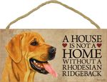 Rhodesian Ridgeback Wood Sign Wall Plaque 5 x 10 + Bonus Coaster