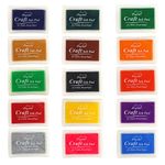 15 Piece Color Ink Pad, Ink Pad Set, Stamp Pads, Environmentally Friendly and
