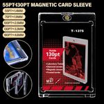 5-50X Magnetic Trading Game Sports Card Holders 55-180PT Hard Case UV Protection