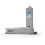 Lindy 40465 USB Type-C Port Blocker Key, Pack of 4, Blue