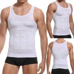 Mens Body Shaper Compression Vest Slimming Shirt Tank Chest Belly Men's Waist