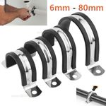 Saddle Clip Bridge Clamp Brackets Pipe Fixing Clips Stainless Steel 6mm - 80mm