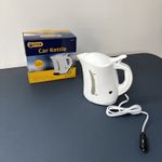 Car Travel Kettle Camping Water Kettle 12v Cigarette Lighter Powered White e5-51