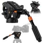 K&F CONCEPT Professional Video Tripod Fluid Head Silky-Smooth Stable Tripod Head
