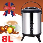 Double insulation Cold & Hot Thermos Water Barrel Beverage Dispenser Bottles 8L