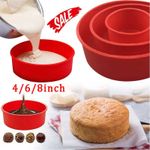 4/6/8inch Silicone Round Bread Mold Cake Pan Muffin Bakeware Non-stick Tray Tool