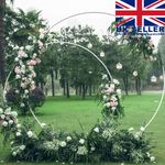 1.5M/2M Round Hoop Balloon Arch Backdrop Flower Display Stand Frame Wedding