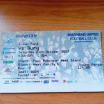 Ticket : 2017/2018 21/10/2017 L1 Southend United v Bury FC
