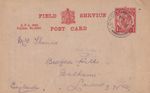 GB GV 1914, superb Forces Field Service 1d postal stationery postcard (H&B FCP3,