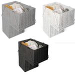 Storage Baskets Resin Wicker Woven Hamper Box Organiser For Stairs Laundry Bins