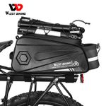 WEST BIKING 8.6L Waterproof Hard Shell Bike Bicycle Rear Rack Pack Pannier Bag