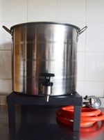 15 Litre Stainless Steel - Tea Urn With Tap & LPG Camping Gas Ring  - Not Burco