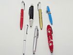 Job Lot of 27 Crystal-Set Pens. Y2K McBling era. Early 2000s sample stock