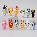 12X For Bluey Dog Action Figure Kids Toy Bingo Bluey & Friends Collection Model