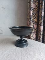 Viscount David Linley Black Ebonized Turned Wooden Comport Tazza Regency Style