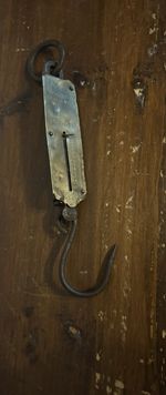 A brass Salter's warranted pocket balance scale with Silvester's patent.