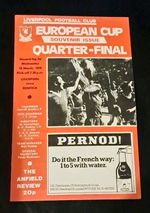 Liverpool v Benfica. European Cup Q/F 2nd Leg. 15/03/1978. Very Good Condition.