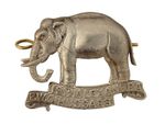 British Army 19th Hussars (Alexandra P.o.W.) cap badge metal ELEPHANT BADGE.
