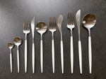 Cutipol Goa Cutlery Set, 20-Piece Full Set for two people, White Handle
