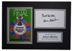 Arthur Albiston Signed Autograph A4 photo mount Man Utd FA Cup Winners 1977