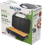 Salter Double Waffle Maker – Non-Stick Dual Waffle Iron Plates - EK2249